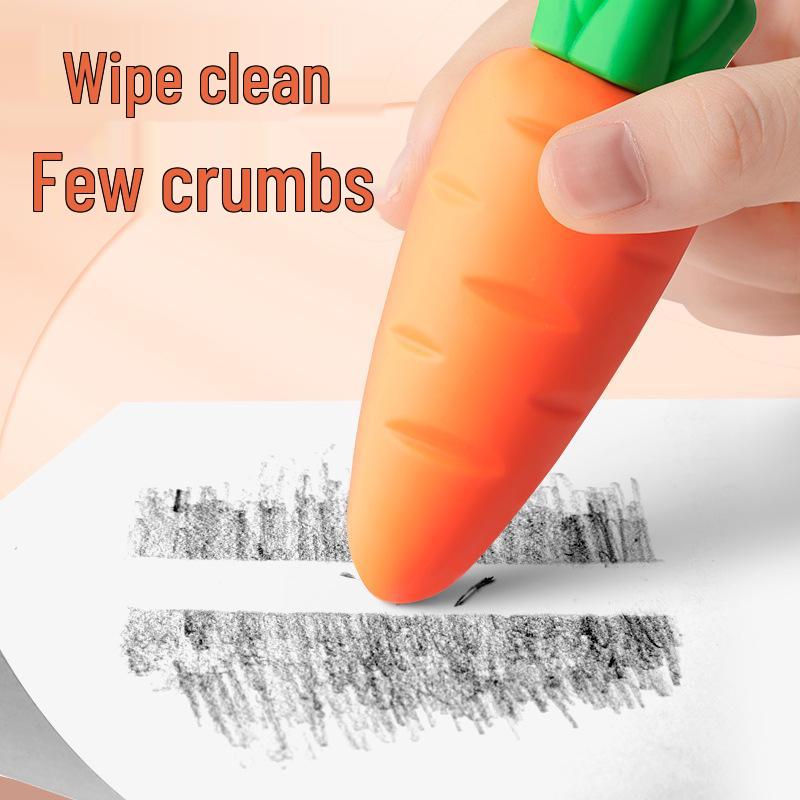 Jumbo Cute Carrot Eraser: Clean and Crumb-Free for Students