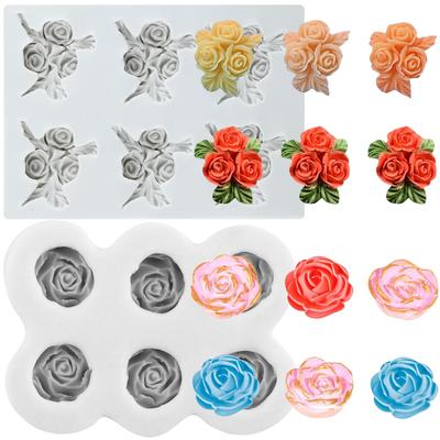 Flower Silicone Molds Rose Flower Fondant Mold Cake Decorating Tools Cupcake Topper Candy Resin Clay Chocolate Gumpaste Mold
