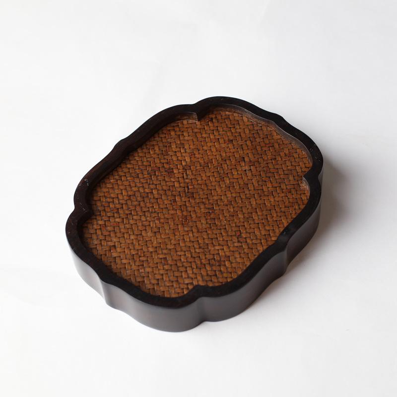 1ks Bambusové tkaní Japonský čajový podnos Ratanové tkaní Servírovací Šálek na čaj Domácí dekorace Kancelář Venkovní Čajová souprava Příslušenství