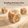 Handmade Wooden Decision Dice Dual Purpose For Quilting Sewing & Book Reading Lover Engraved Choice Cube Funny Desk Decor Gift