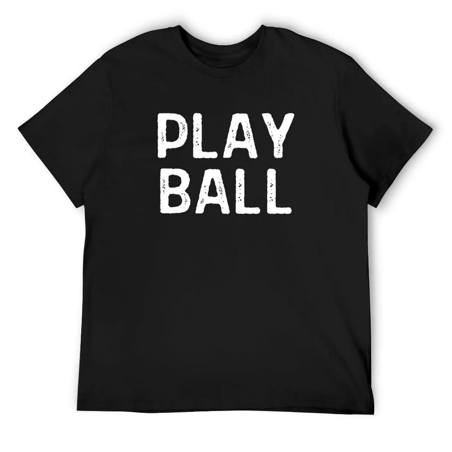 

Play Ball T-Shirt valentines boutique clothes summer tops hippie clothes graphic t shirt vintage workout shirts for men XXXXXL різнокольоровий