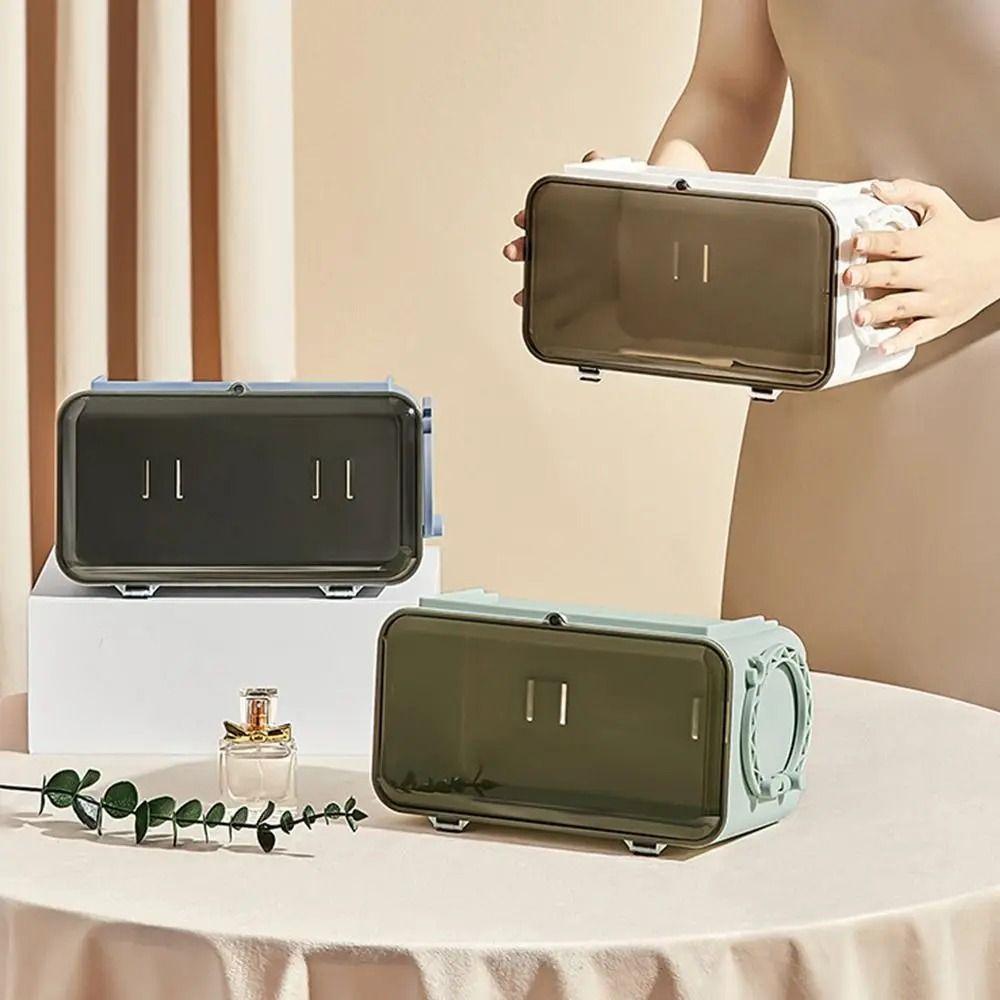 

Drawer Box Waterproof Paper Towel Holder Wall Mounted Hair Dryer Shelf Toilet Accessories синий