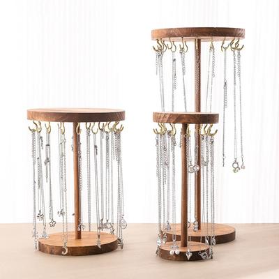 Wood Necklace Organizer Detachable Earrings Shelf Simple Jewelry Display Stand  Jewelry