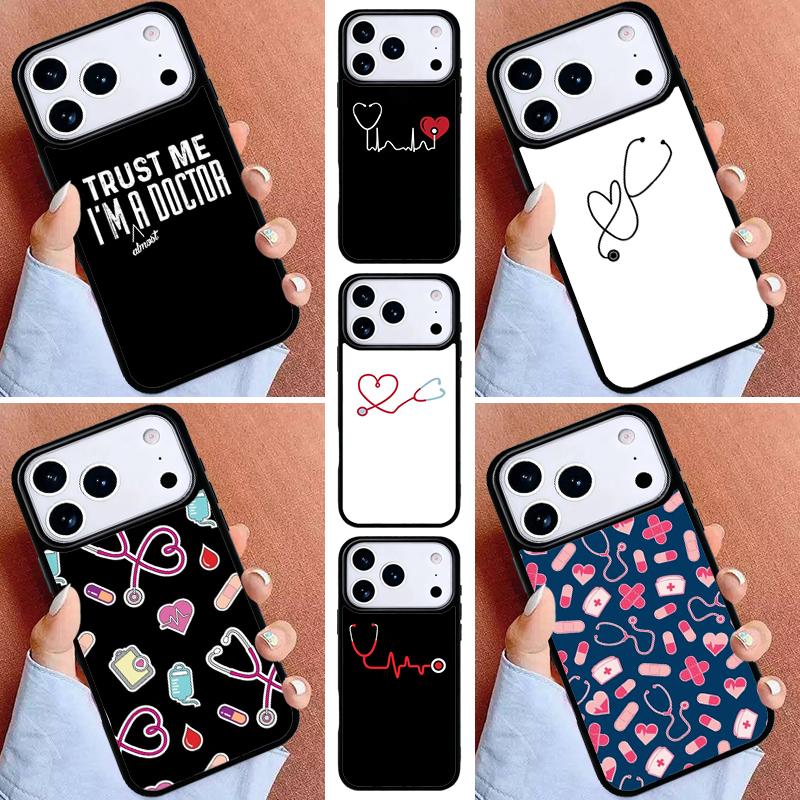 Nurse Heart Nursing Phone Case for iPhone 17ProMax 12 13 14 15 16e 17 Pro Max Plus Air Cover