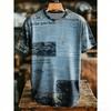 Men's T-Shirts Vintage Print Europe America Fashion Street Short Sleeve Tee Shirts Outdoor Casual Clothing T-shirt Women Tees Tops