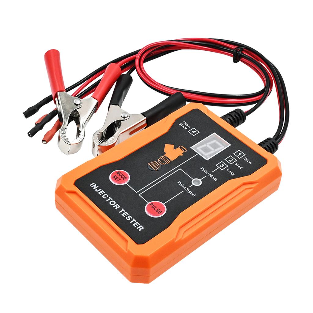 Universal Car Fuel Injector Tester and Cleaner Tool Kit 8 Pulse Modes with 4 Injector Cleaner Adapters Short Circuit Protection