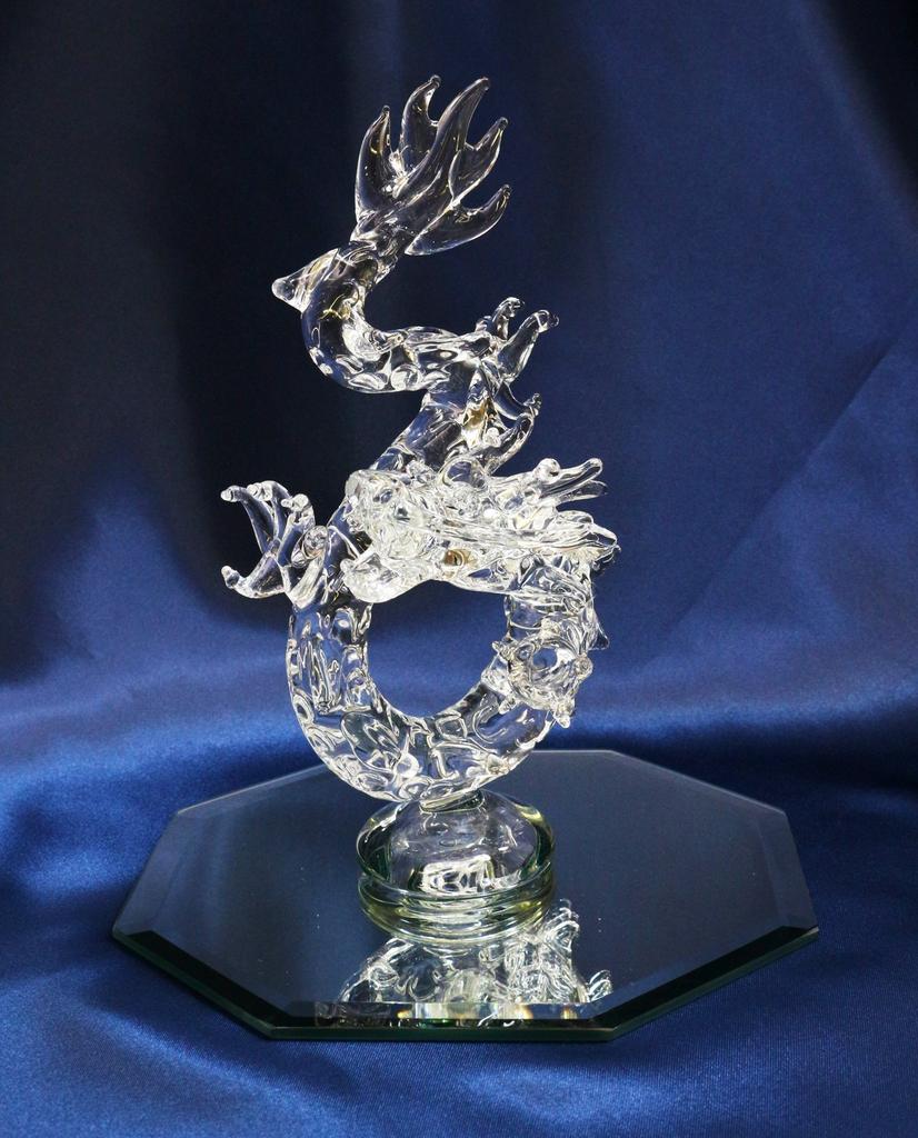 Handmade Glass Craft Feng Shui Good Luck Luck Dragon