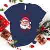 Unisex Short Sleeve Christmas Feelin Jolly Santa Claus Print T Shirts Women Causal Harajuku Tops Funny T Shirt
