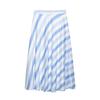 Women Striped Mid Length Straight Skirt Casual Daily Wear