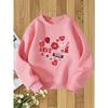 European Size  Round Neck Sweatshirt Fashion Print Top Casual Style
