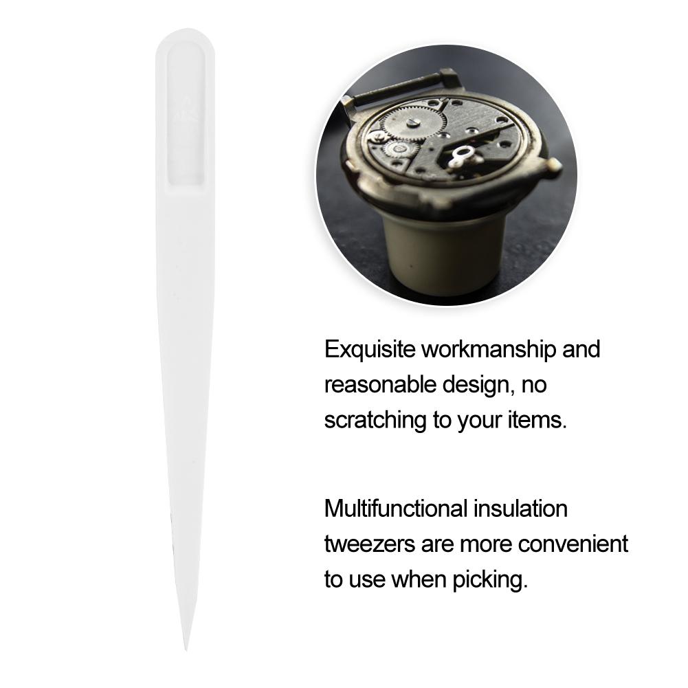 10Pcs/Set Insulation High Precision Plastic Tweezers Watch Repairing Clip Tool