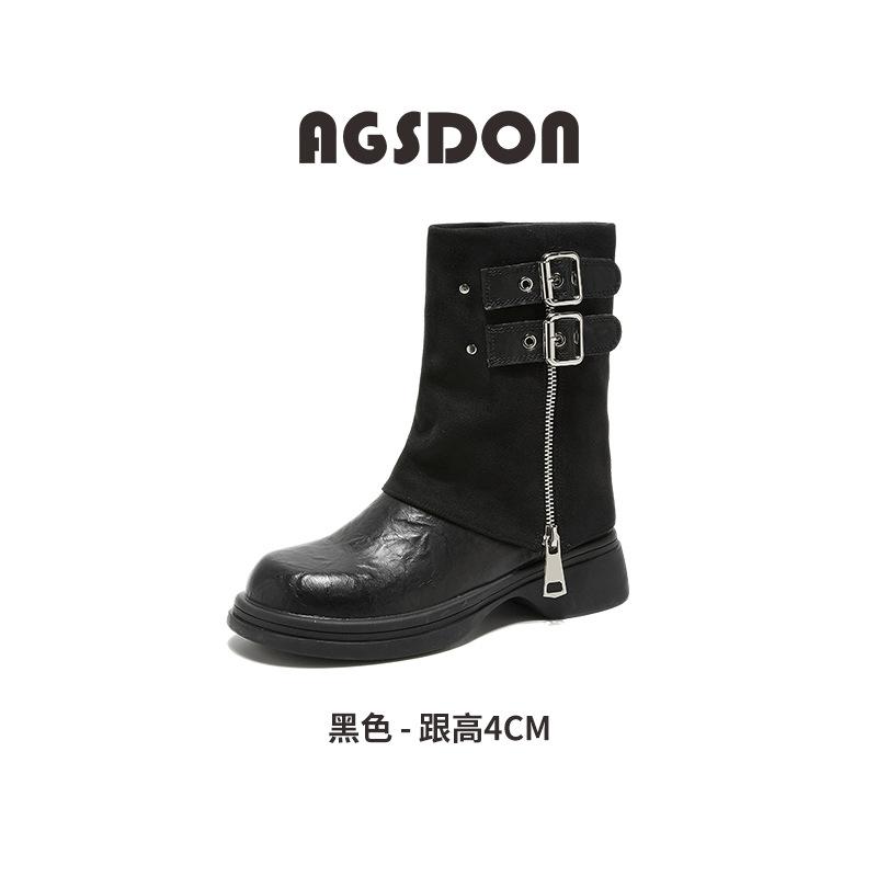 

Августин коричневые ботинки Мартина женские 2025 новые осень и зима повседневные на толстой подошве британские брюки ботинки с напуском инс 40