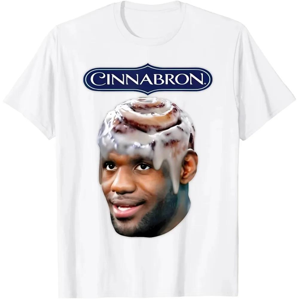 Cinnabron Lustiges LeBron Grafik Meme T-Shirt Damenmode T-Shirts Hohe Qualität Übergroß Kurzarm Herren T-Shirt Oberteile Streetwear