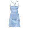 Sexy rückenfreies glänzendes tief ausgeschnittenes Träger-Minikleid für Damen