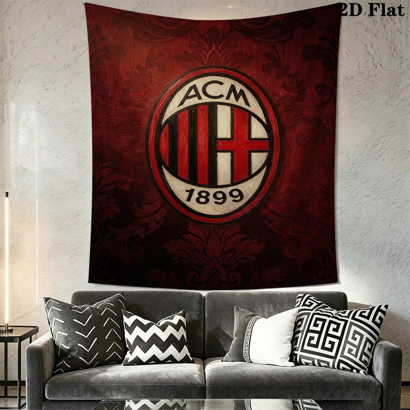 Ac Milan Crest Emblem Threepiece Set 1 Duvet Cover 2 Pillowcase Without Core Bedding Set Duvet Cover And Pillowcase Soft And Comfortable