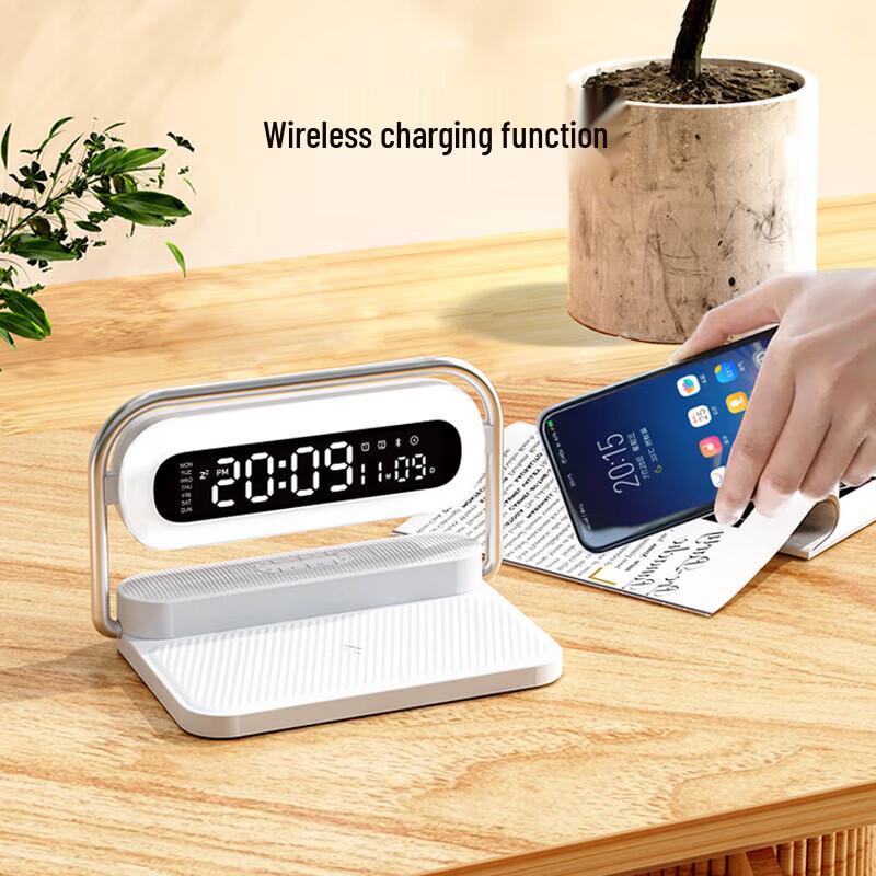 M11 Multi-functional Wireless Charging Bluetooth Speaker Alarm Clock CN plug (adapter included)