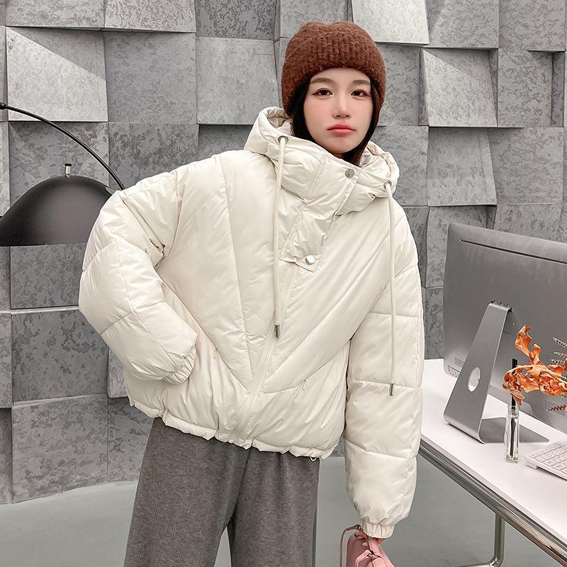 Winter Women's Short Cotton-Padded Coat Loose Thickened Korean-Style Puffer Jacket Outerwear
