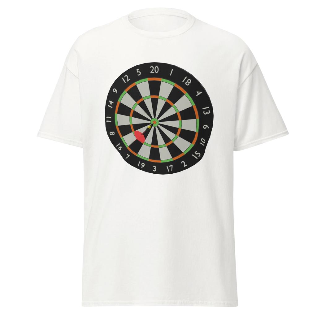 Bullseye Dartboard Mens Classic T Shirt 3D Design Precision Sports Cotton Tee
