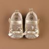 Flat Crown-Patterned Princess Shoes for Newborn Girls Aged 0-1, Featuring a PU Butterfly Knot And Glittery Design, Perfect for Spring And Summer