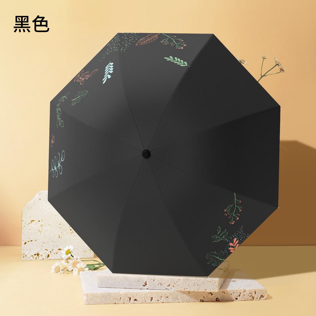 Big Flower Folding Sun Umbrella Sun Protection UV Protection Lightweight Portable Parasol Stall Commercial Umbrella Rain and Shine Women