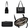 Women's soft leather shoulder bag with multiple pockets large capacity monochromatic casual crossbody shoulder bag