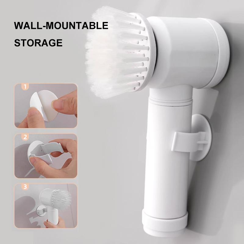 Electric Spin Scrubber,Bathroom Cleaning Brush Power Scrubber with 5 Replaceable Brush Heads, Electric Cleaning Brush