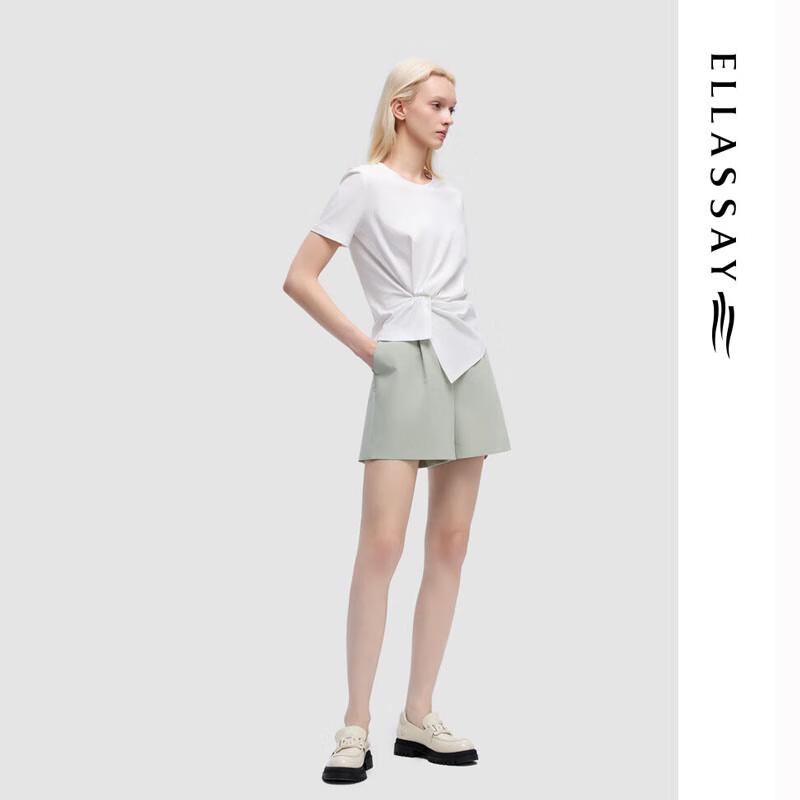 ELLASSAY Women's Designer Twist-Knot T-Shirt