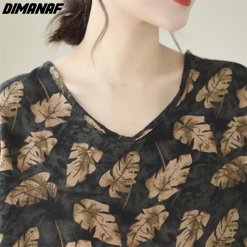 DIMANAF 2024 Plus Size Women Summer Beach Dress Vintage Lady Long Dress Loose Maxi Dress Cotton Black Printing