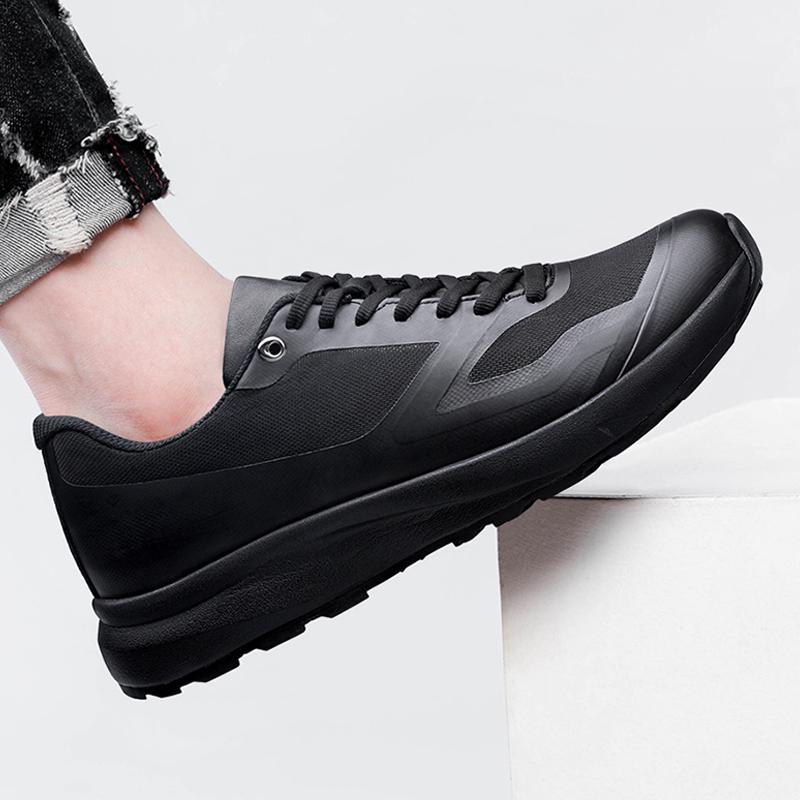 Fashion Summer Genuine Leather Sneakers Lightweight Mens Casual Shoes Breathable Male Sports Footwear Lace Up Walking Trainers
