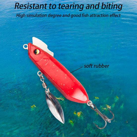 7.5CM/20G Sinking VIB Hard Lure with Spinner Blade Hook Long Casting Sequin Fishing Bait Saltwater Freshwater Bass Pike Fishing