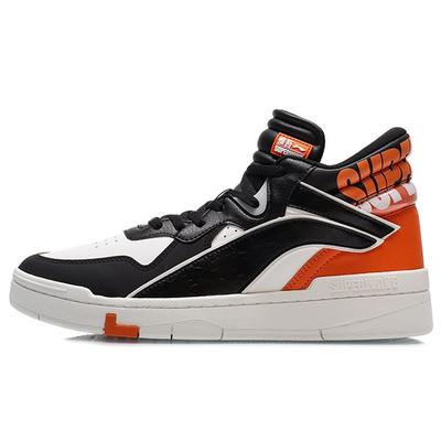 Li Ning Wave Superwave Mid Top Skateboard Shoes Men's Black Orange AGCQ179-2