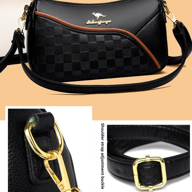 Women's Bag New Middle-aged Women's Bag Simple Shoulder Messenger Bag Atmosphere Bag Trendy Bag