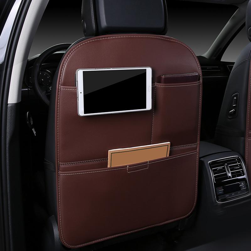 PU Leather Car Seat Cover Anti Kick Pad Children's Anti Dirt Protective Pad  Car Rear Multi-function Storage Bag Wear-resistant