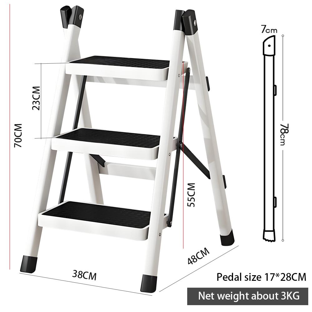 Scară de uz casnic pliabilă telescopică ușoară 3/4 trepte scaun scară multifuncțională scară în formă de A trepte scară de urcat