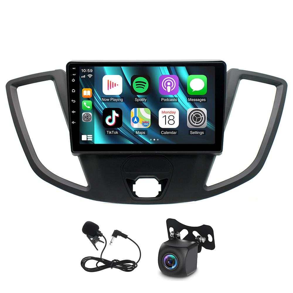 IBEAFILLY 9Inch Car Stereo Radio GPS Navi Car-play Compatible for Transit Custom Tourneo 2013-2019 Android 13
