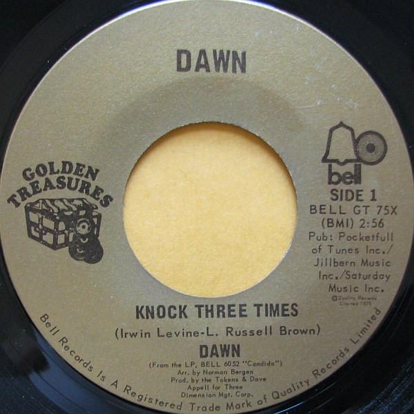 

7inch Record DAWN Knock Three Times BELLGT75X BELL Canada Rock Used