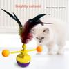 Colorful Feather Pet Feather Sliding Toy Rotating Pet Fun Roller Fun Interactive Cat Toys  Kitten