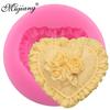 Silikonové formy Srdce Růže Krajka Svatební košíček Fondant Pomůcky na zdobení dortů Gumpaste Forma na čokoládu