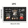 1Pcs Coffee Rubber Drying Mat With Retro Coffee Tableware For Coffee Shop Kitchen Carpet Tableware Durable Diatom Mud Table Mat Pet Coffeeware Mat