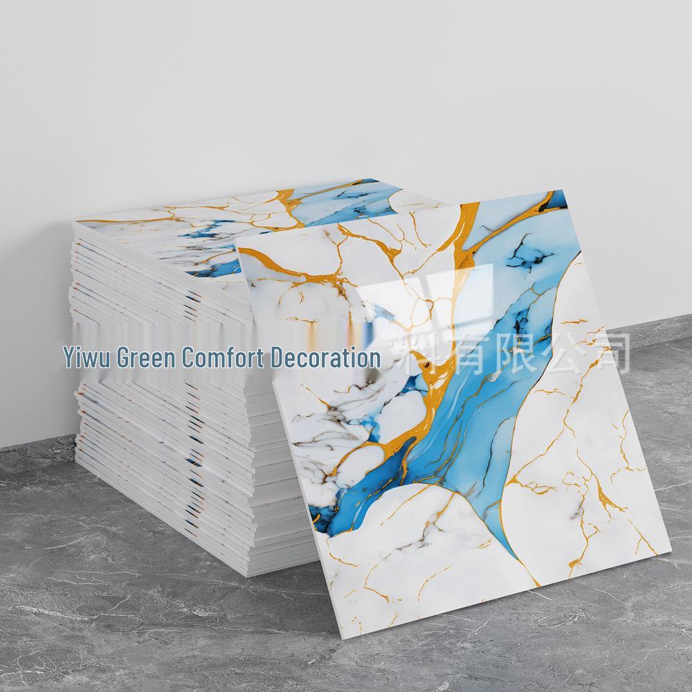 Self-Adhesive Pink Marble Wallpaper: Waterproof, Heat-Resistant Wall Sticker with Aluminum Plastic Panel