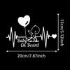 2PC Baby On Board Sticker -7.87"x5.12"- Heartbeat Balloon Decoration for Car Window, Rear Windshield, Bumper, Auto Safety Caution Warning Decor