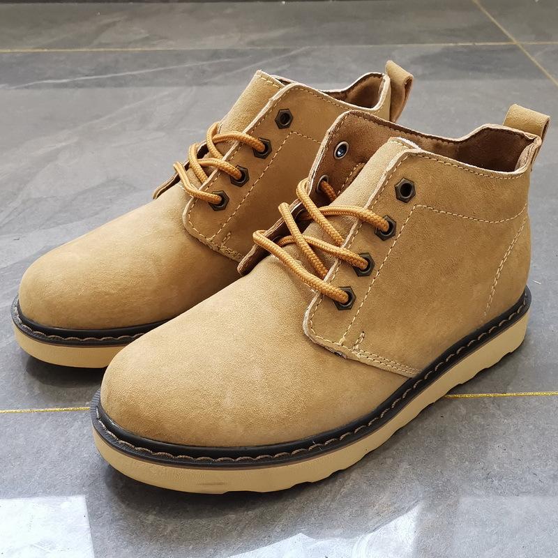 Leather Martin Shoes Women'S British Men'S Short Boots Casual Martin Boots Retro Tooling Boots Tide Low Top Men'S Shoes
