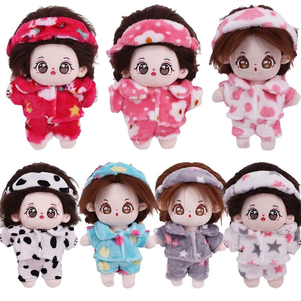 Košeľa Šortky Nášivka Oblečenie pre bábiky Doplnky pre bábiky 20cm Bábika Pyžamový oblek Po Rekvizity Kreslené zviera Hviezda Mini Blúzka Nohavice Set