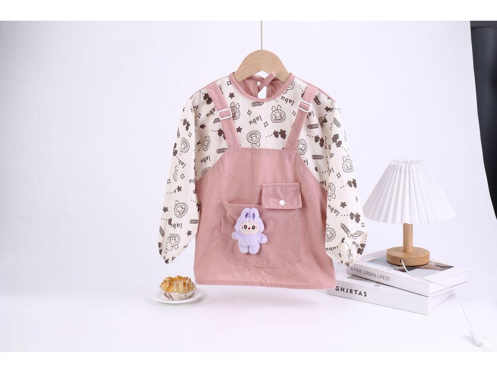 Baby Waterproof Cartoon Smock Bib for Spring/Autumn - Stain and Dirt Resistant