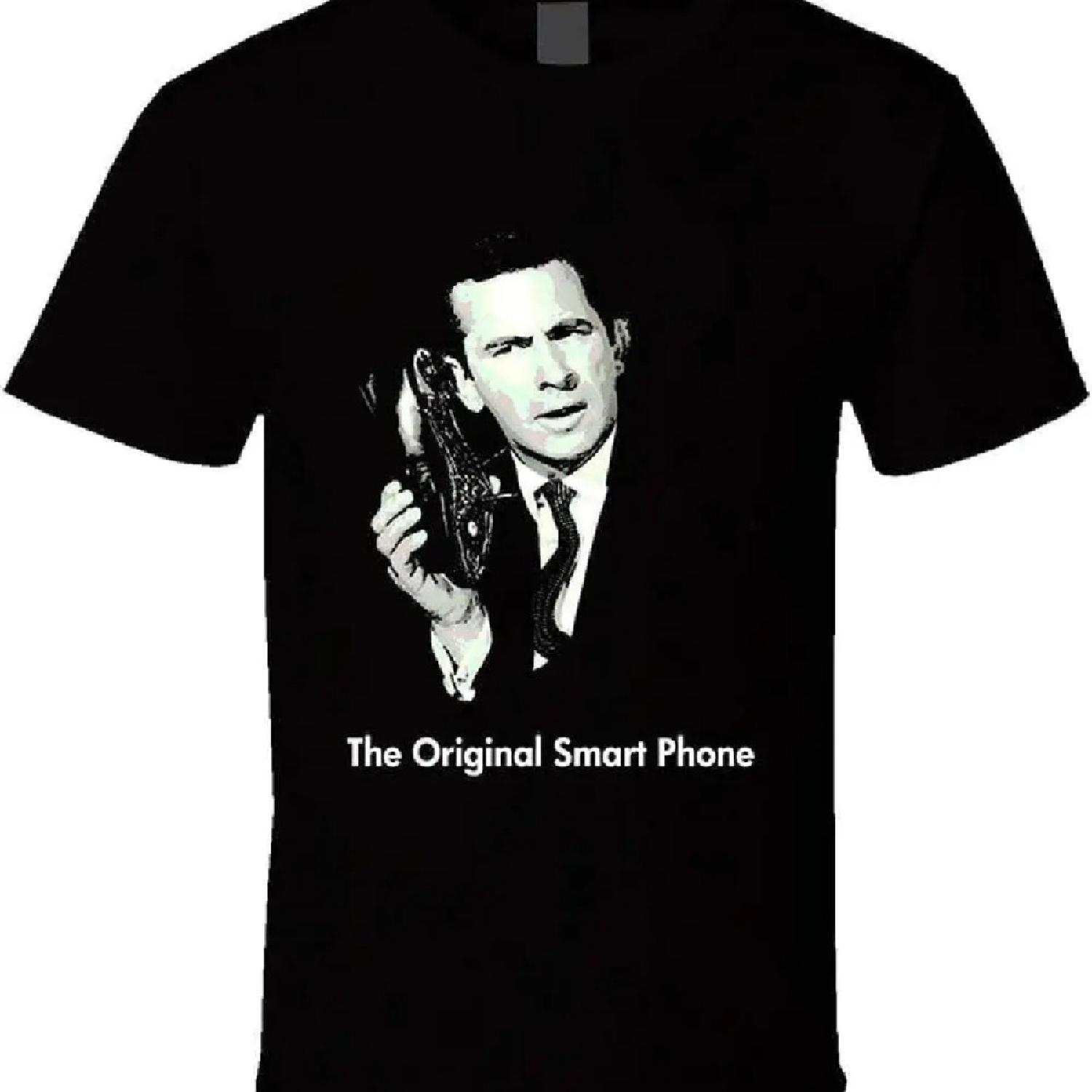 

Maxwell Smart Get Smart Retro Funny TV Show Spoof Shoes Mobile Agent 86 TV Black T-Shirt XXXXXL чорний