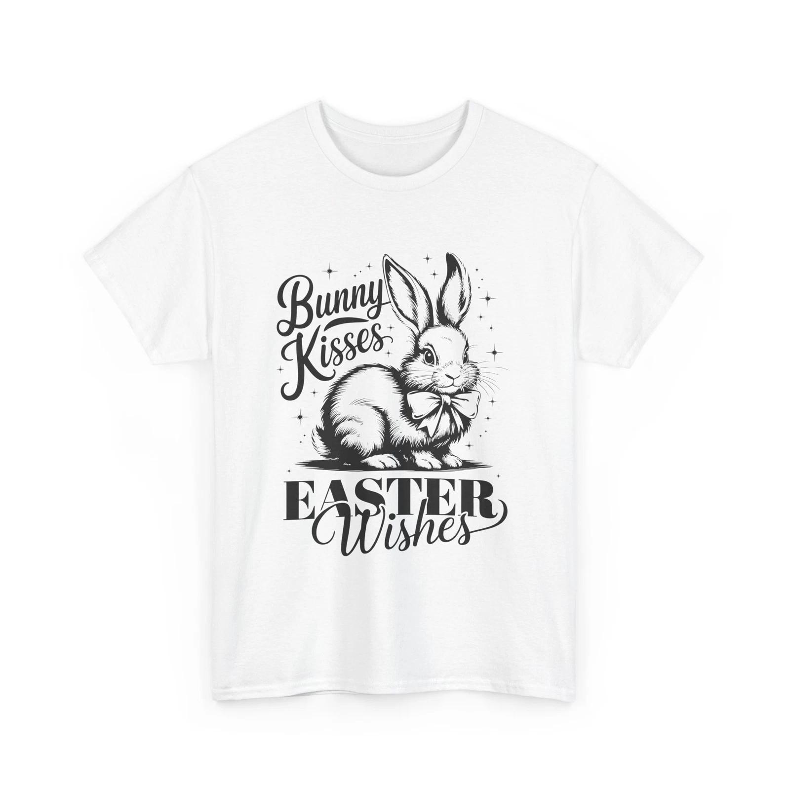 Bunny kisses Easter wishes T-Shirt | Spring Season & Nature Tee | S