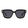 Louis Vuitton Engraved Logo Irregular Shape Sunglasses Unisex Sunglasses Black Z2063U
