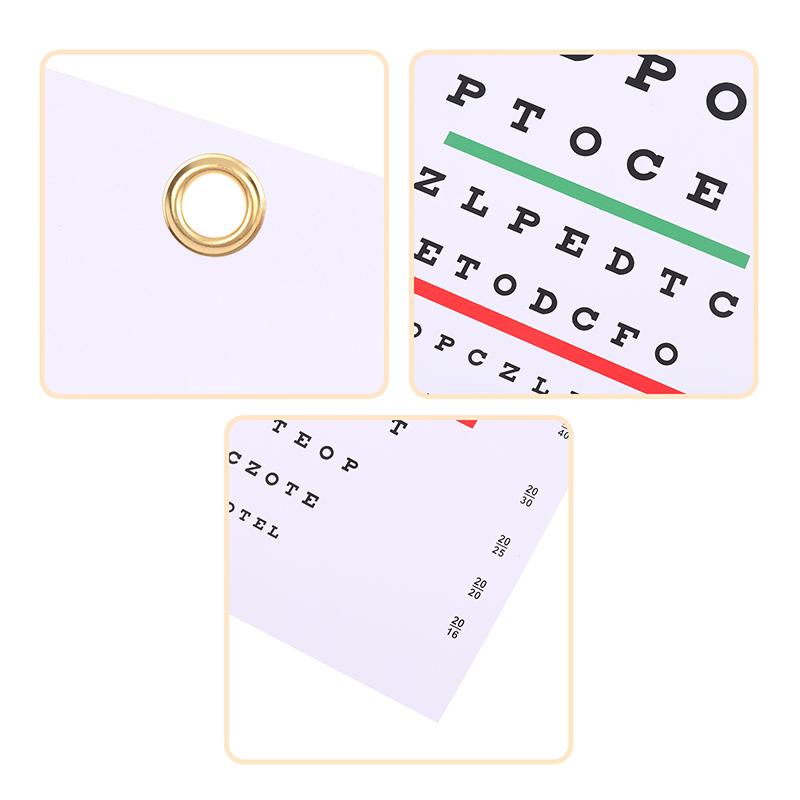 Premium Snellen Oogkaart Wandkaart Plastic Waterdicht Snellen Kaarten Voor Oogtest Examens