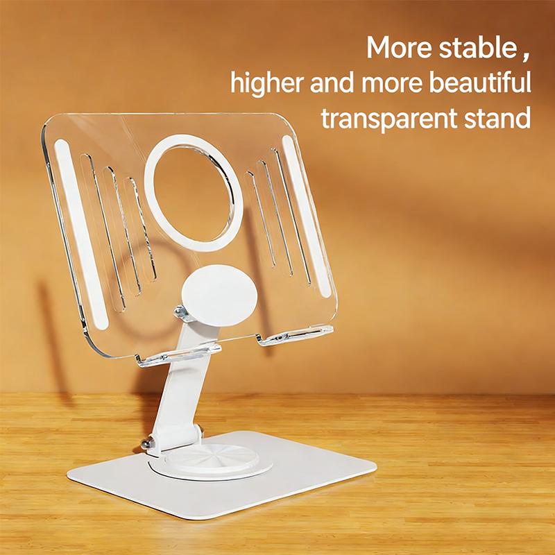 Desktop Mobile Phone Tablet Holder, Computer Acrylic Transparent, Suitable for Ipad, Student Dormitory Desk Reading Support