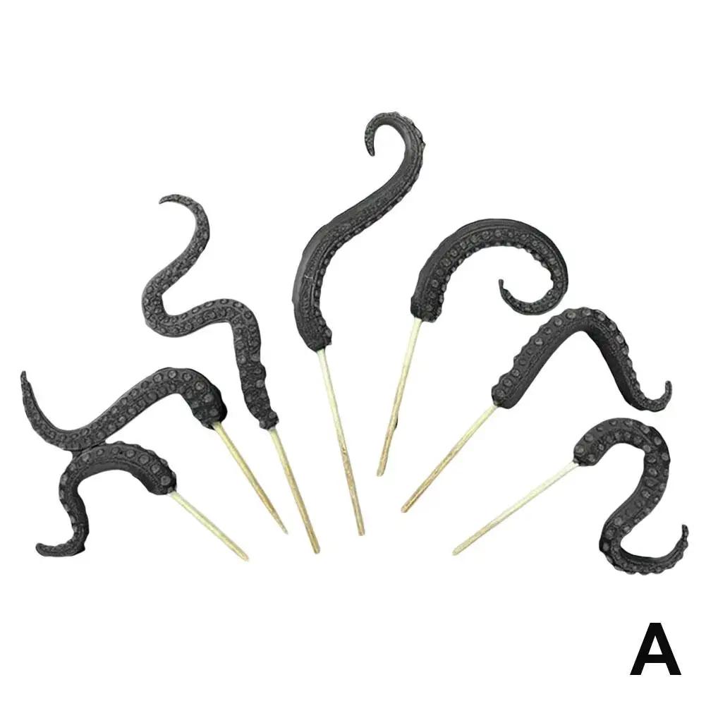 

Sea Tentacle 7-piece Set Resin Decoration Tentacle Plant Post Decoration Octopus Plant Post Flowerpot Decoration чёрный